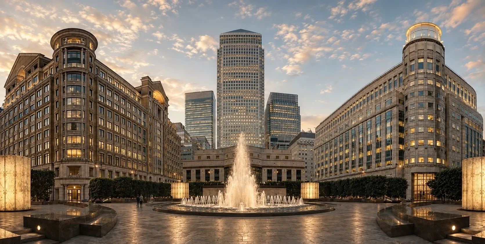 Cabot Square in Canary Wharf